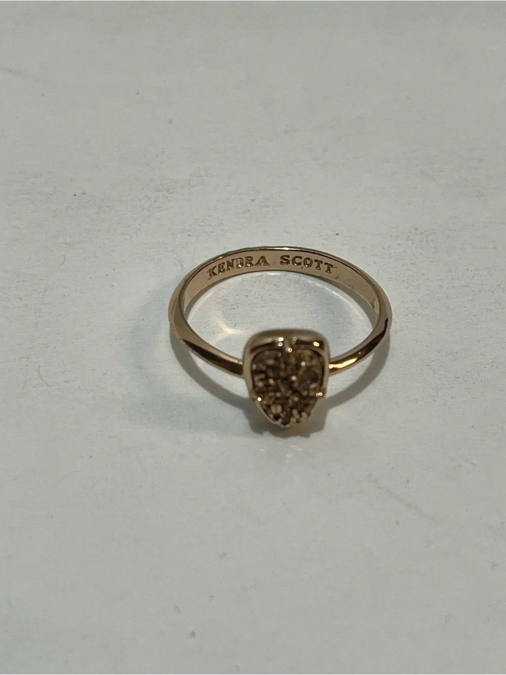 Kendra Scott Rose Gold Pavé Shield Accent Ring